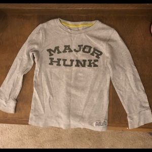 Boys’ “Major Hunk” long-sleeved thermal tee